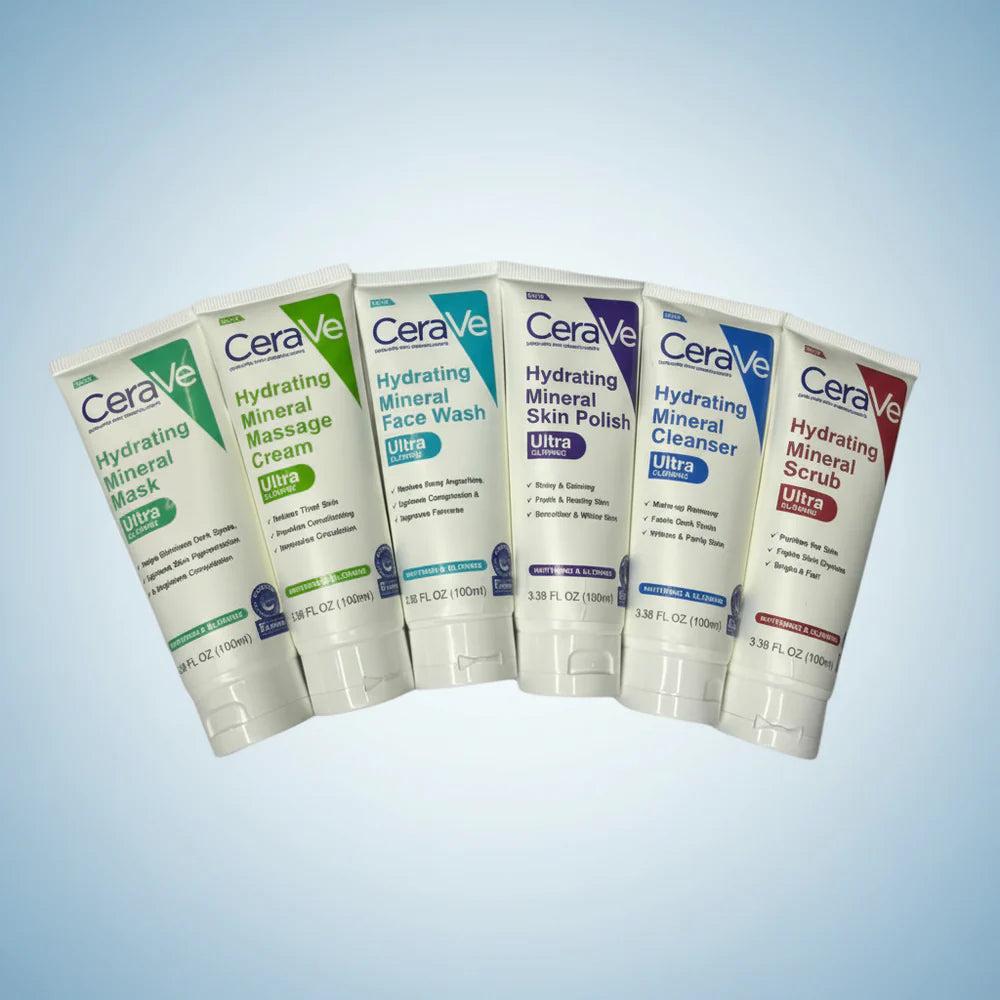 CeraVe 6-in-1 Complete Skincare Kit – All-in-One Daily Skincare Set for Healthy & Glowing Skin